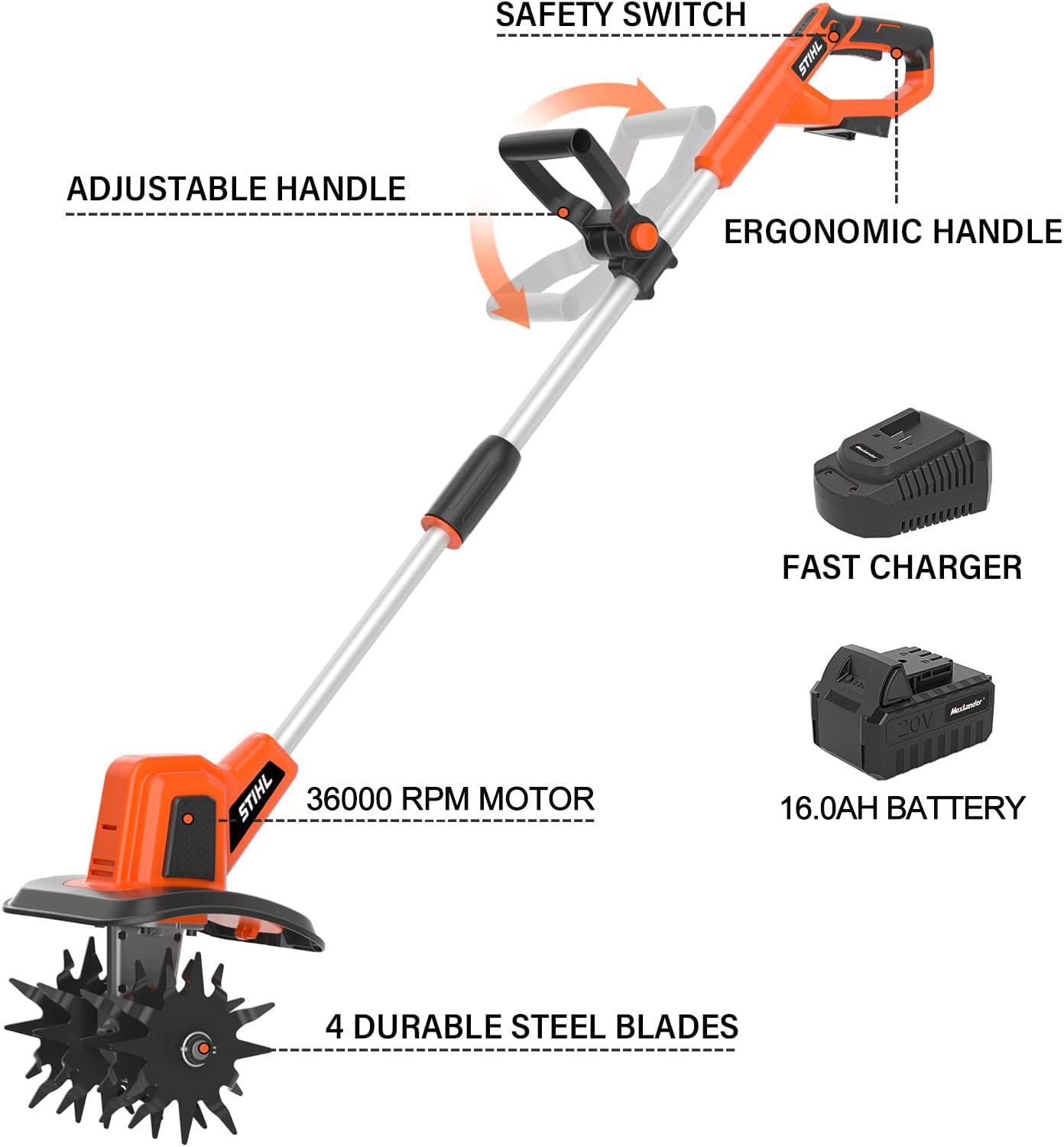 Cultivador multifuncional STIHL 2025 nuevo 5 en 1 de 15000 W
