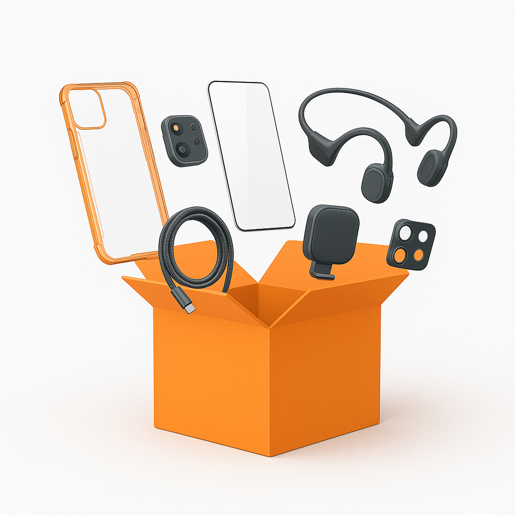 Caixa de presente + Acessórios para celular + Kit de beleza + Brinde