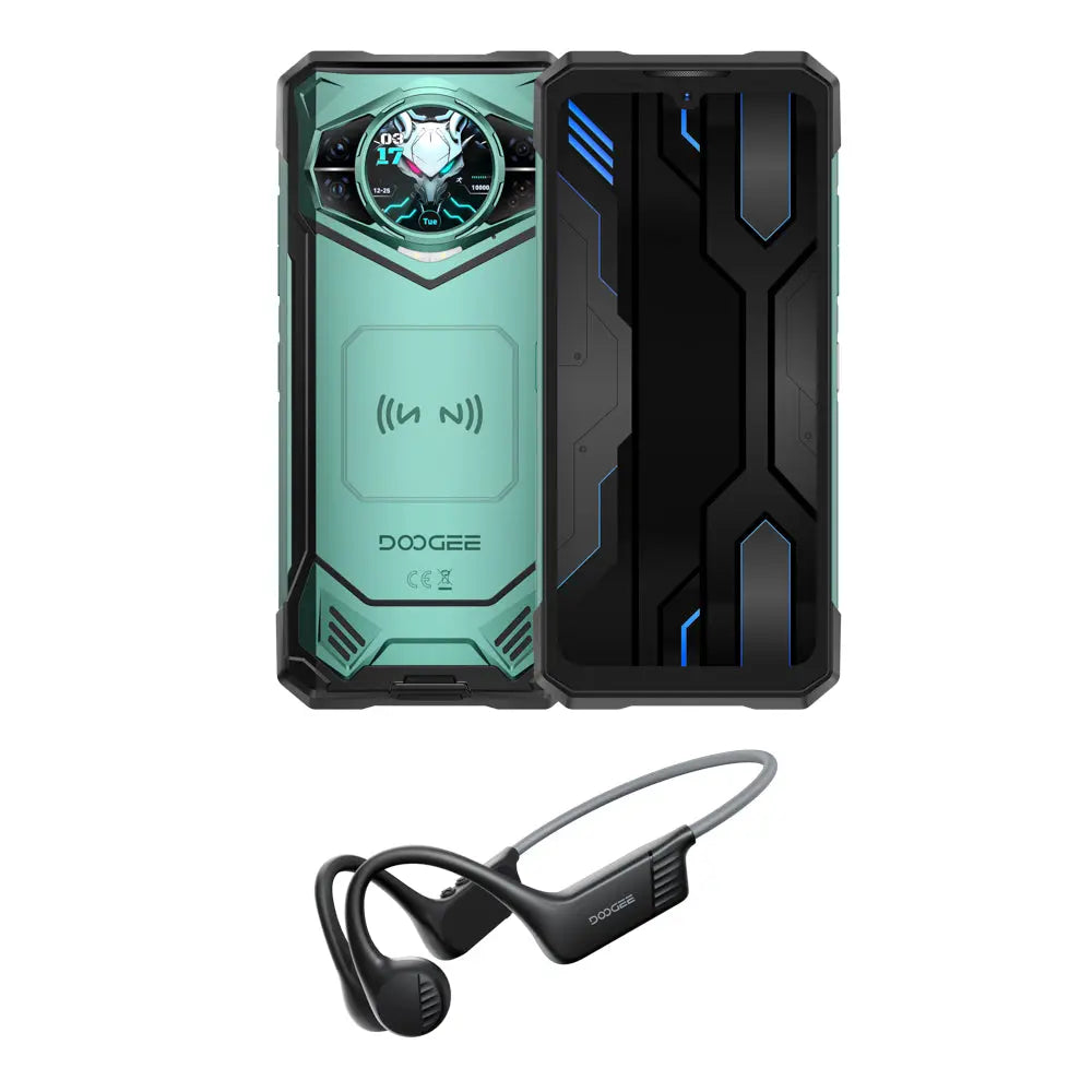 S200X 5G telemóvel robusto com auscultadores, Android 16, ecrã traseiro de 1,32" (12GB + 512GB)